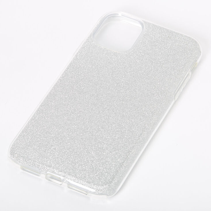 Silver Glitter Protective Phone Case - Fits iPhone 11,