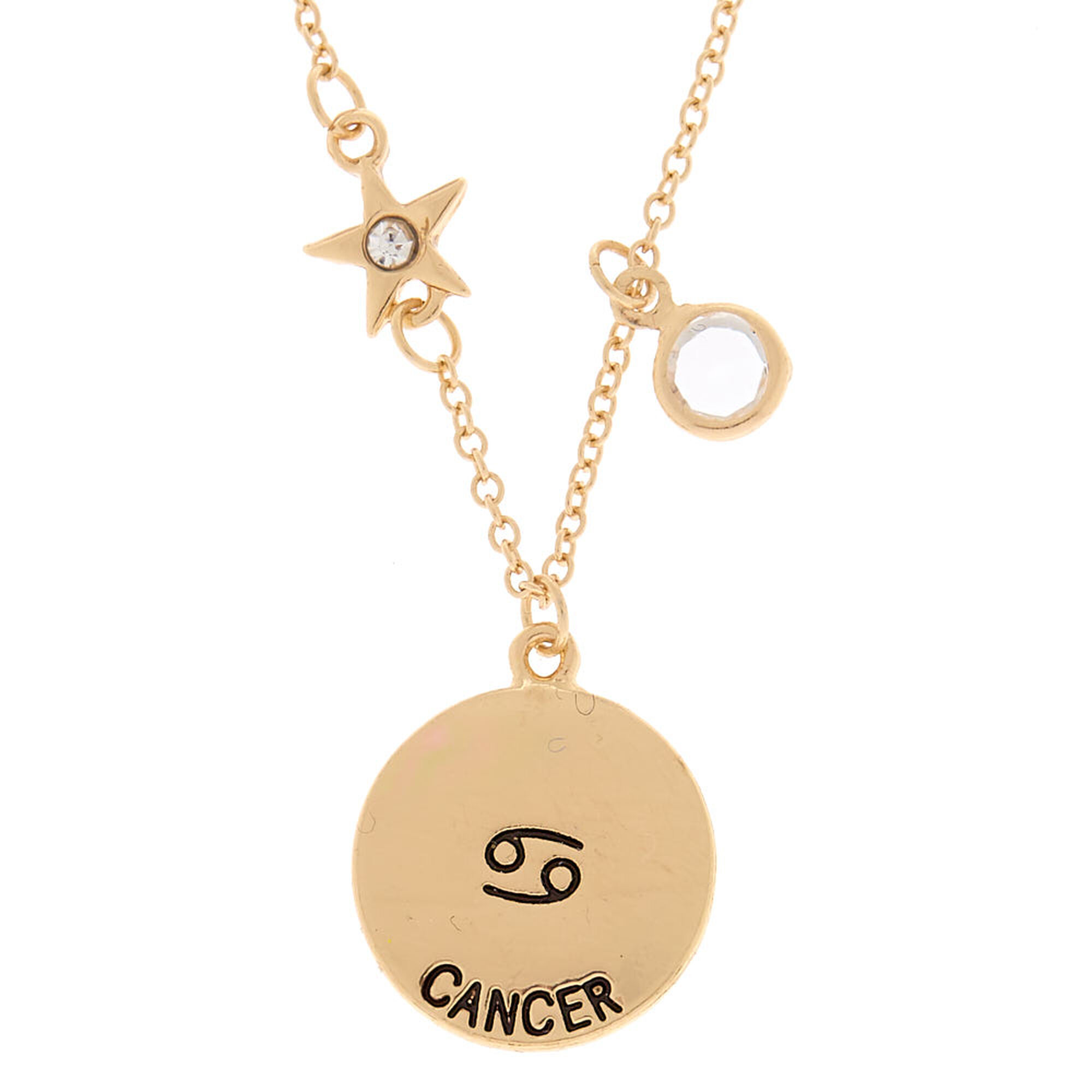 Gold Zodiac Pendant Necklace - Cancer | Icing US