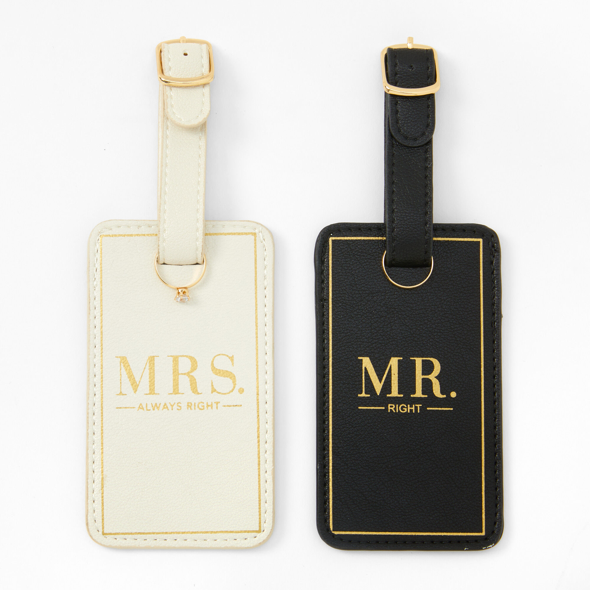 Modern Mr. and Mrs. Personalized Luggage Tags