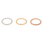 Mixed Metal 20G Shimmer Nose Rings - 3 Pack,