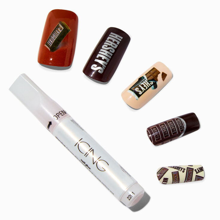 Hershey&#39;s&reg; ICING Exclusive Long Square Vegan Faux Nail Set - 24 Pack,
