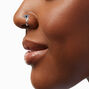 Silver Cubic Zirconia Evil Eye Faux Nose Ring,