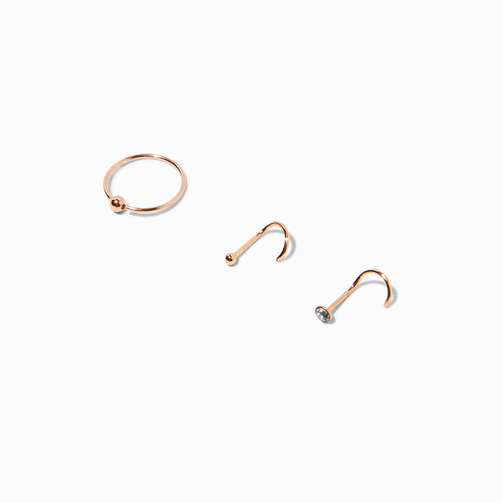 Rose Gold Nose Hoop Ring 22 Gauge (0.75mm) 5/16