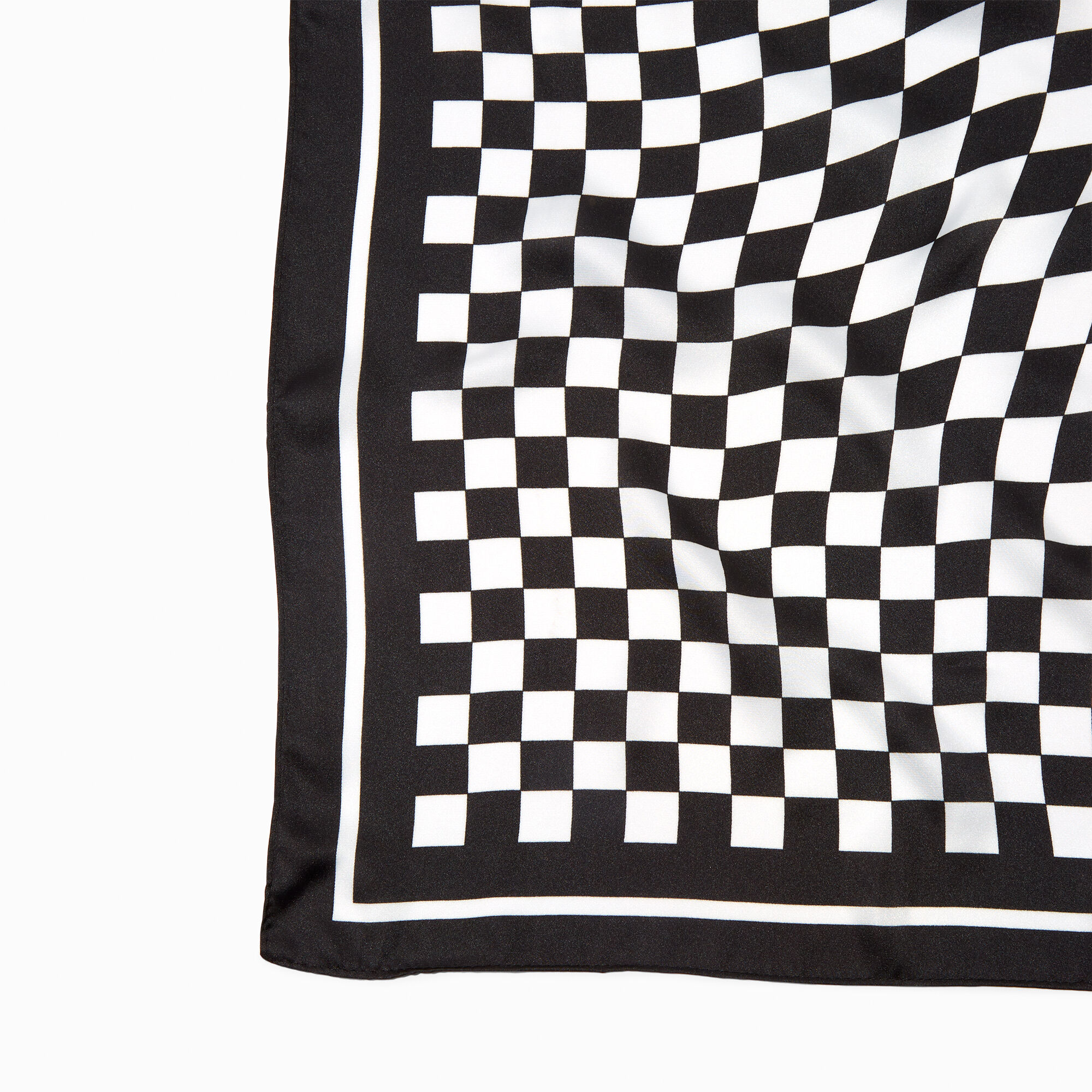 Black and white square scarf clearance