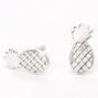 Sterling Silver Pineapple Stud Earrings,