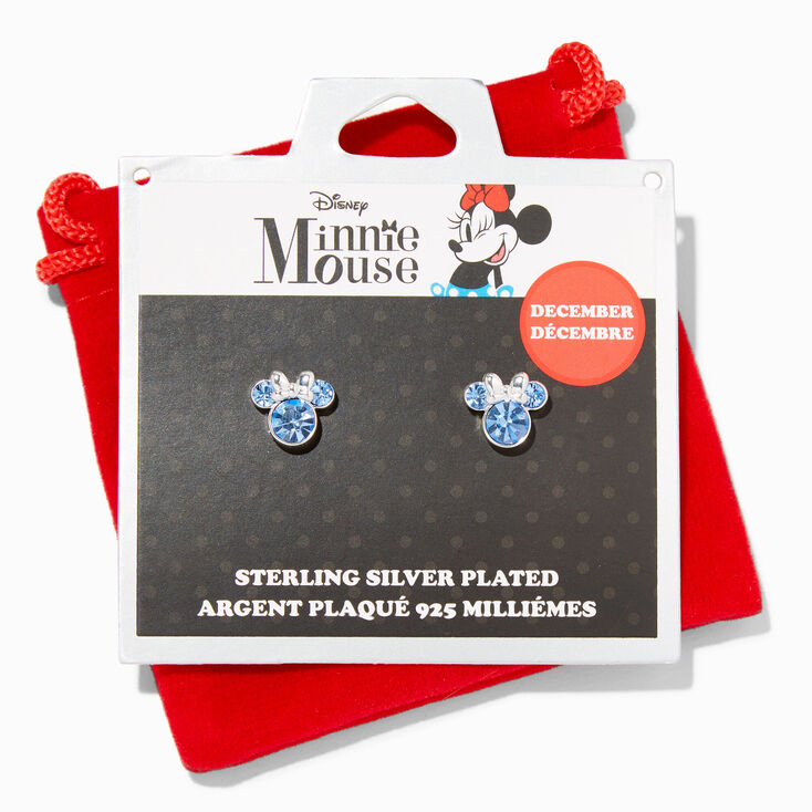 &copy;Disney Minnie Mouse Birthstone Sterling Silver Stud Earrings - December,