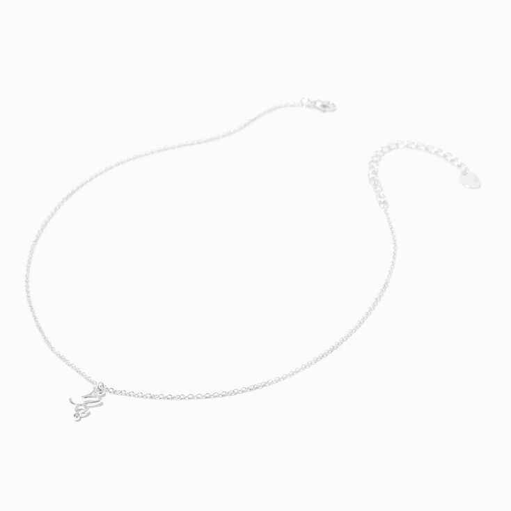 Silver Zodiac Embellished Pendant Necklace - Capricorn,