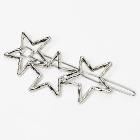 Silver Triple Star Cluster Hair Pin,