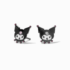 Sterling Silver Hello Kitty&reg; and Friends Kuromi&reg;&trade;️ Enamel Stud Earrings,