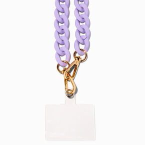 Chunky Purple Chain Crossbody Phone Strap,