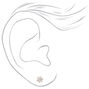 18kt Rose Gold Plated Cubic Zirconia Cupcake Stud Earrings - 4MM,