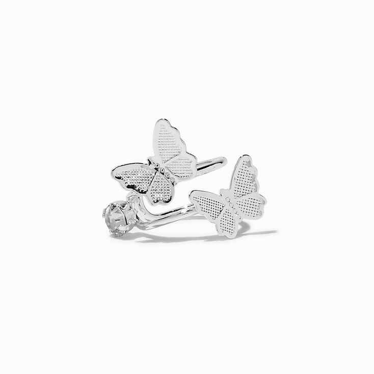 Silver-tone Butterfly Ear Cuff ,