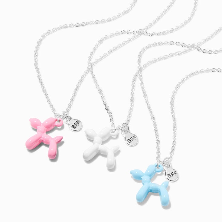 Best Friends Balloon Animal Pendant Necklaces - 3 Pack,