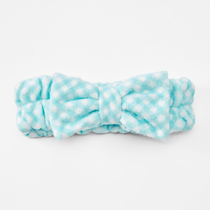 Gingham Bow Headwrap - Mint,