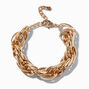 Gold-tone Chunky Twist Chain Bracelet,