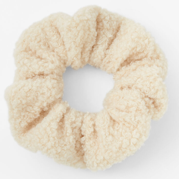 Ivory Teddy Hair Scrunchie,