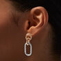 Mixed Metal Ring 1.5&quot; Drop Earrings,