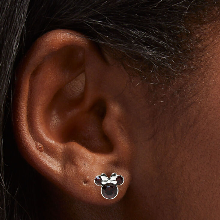 &copy;Disney Minnie Mouse Birthstone Sterling Silver Stud Earrings - January,