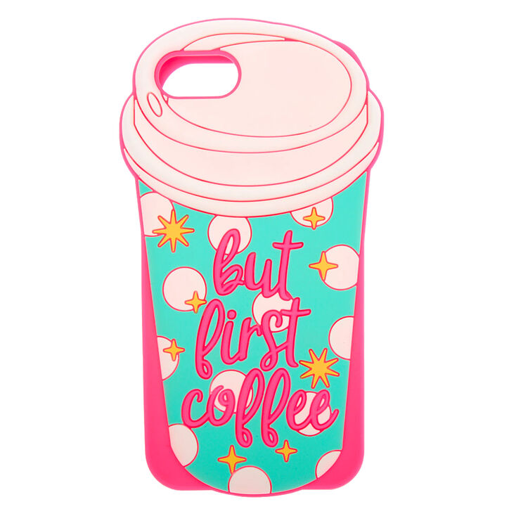 But First Coffee Silicone Phone Case - Fits iPhone 6/7/8,