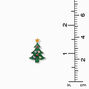 Silver Christmas Tree Stud Earrings,