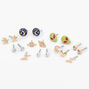Outer Space Mixed Stud Earrings - 9 Pack,