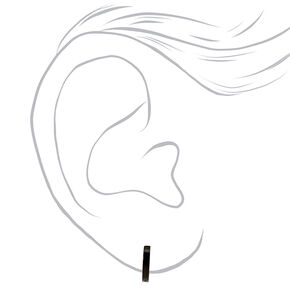 Black Titanium Mini Hoop Earrings -7MM,
