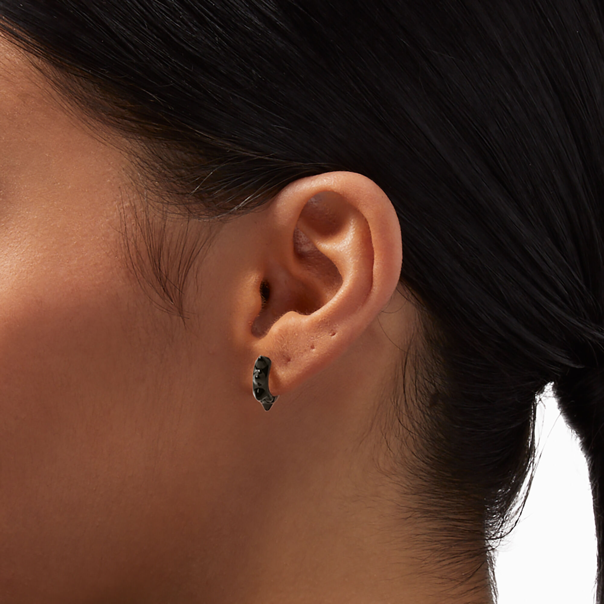 Black spike earrings cheap