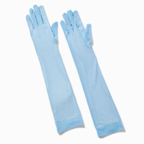 Light Blue Sheer Long Gloves,