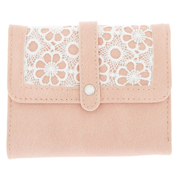 Trifold Crochet Wallet - Pink,