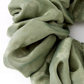 Giant Satin Hair Scrunchie - Sage,