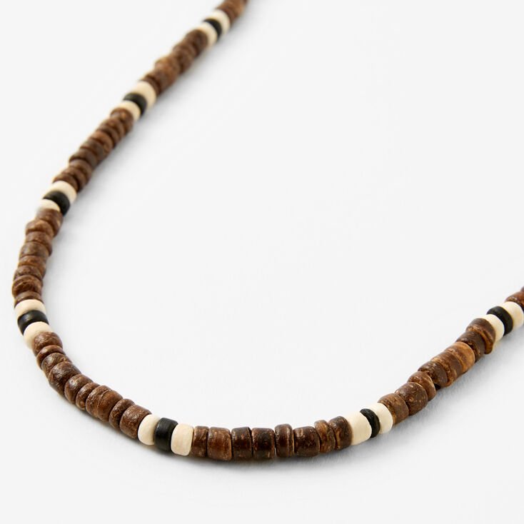 Brown and Black 8mm Beaded Necklace,