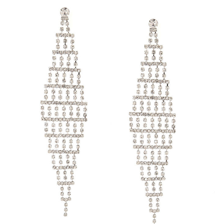 Tiered Crystal Drop Earrings,