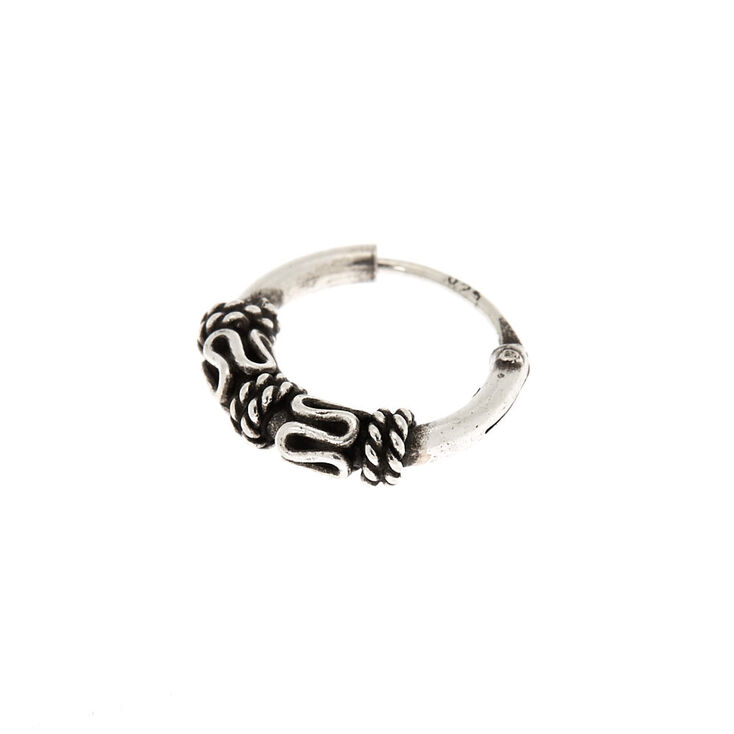 Sterling Silver 22G Filigree Nose Ring,