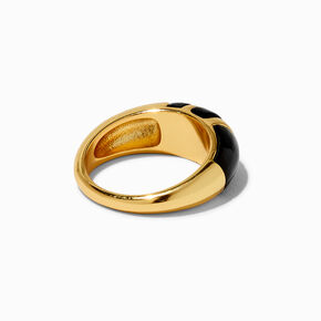 JAM + RICO x ICING 18k Yellow Gold Plated Black Colorblock Ring,