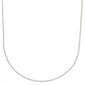 Silver Twisted Rope Chain Necklace,