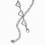 Embellished Hearts Silver Chain Link Belt,