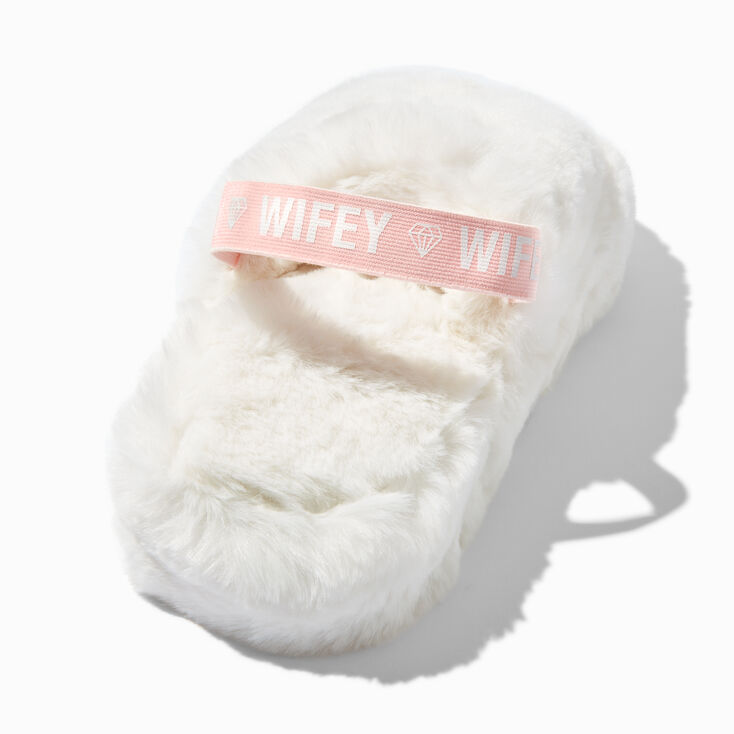 &quot;Wifey&quot; Platform Slipper Sandals,