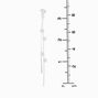 Silver 4&quot; Round Crystal Linear Drop Earrings,