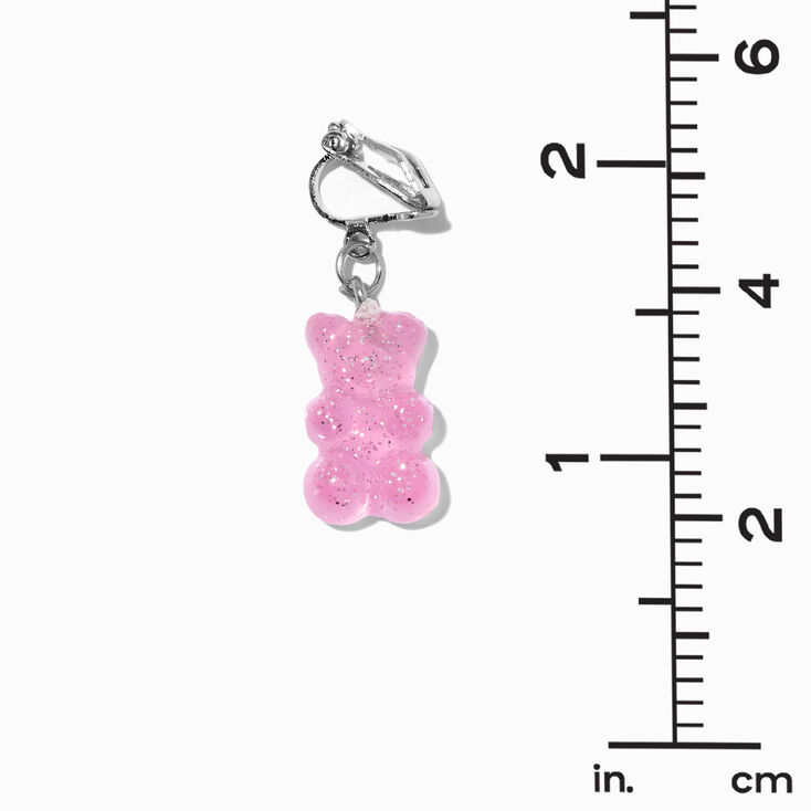 Pink Gummy Bears&reg; 0.5&quot; Clip-On Drop Earrings,