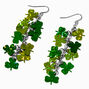  St. Patrick&#39;s Day Foil Shamrocks 2.5&quot; Drop Earrings,