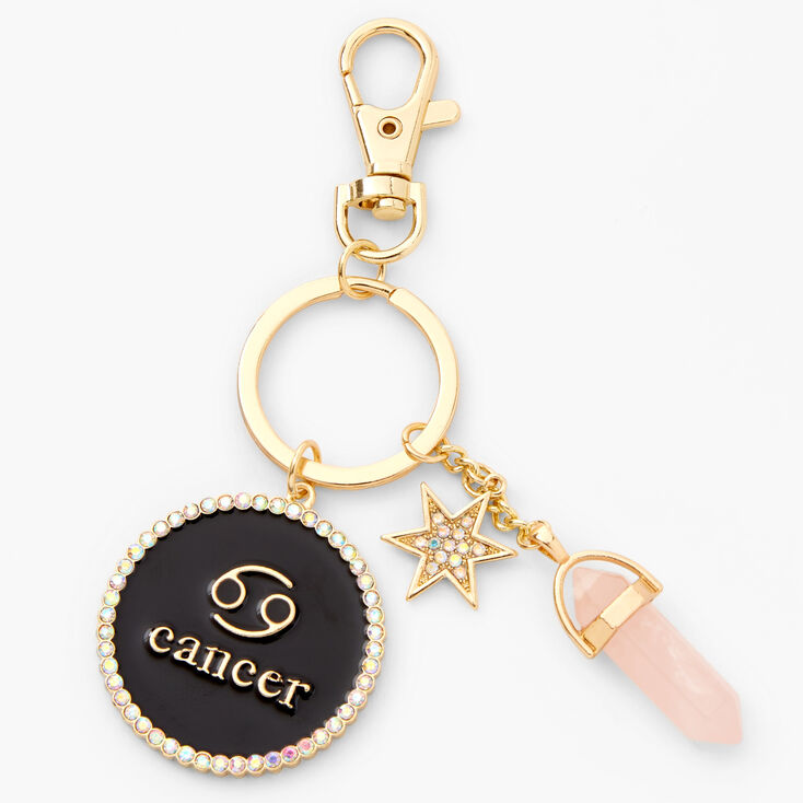 Gold Mystical Gem Zodiac Keychain - Capricorn