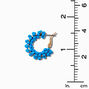 Blue Beaded Hoops Earring Stackables Set - 3 Pack,