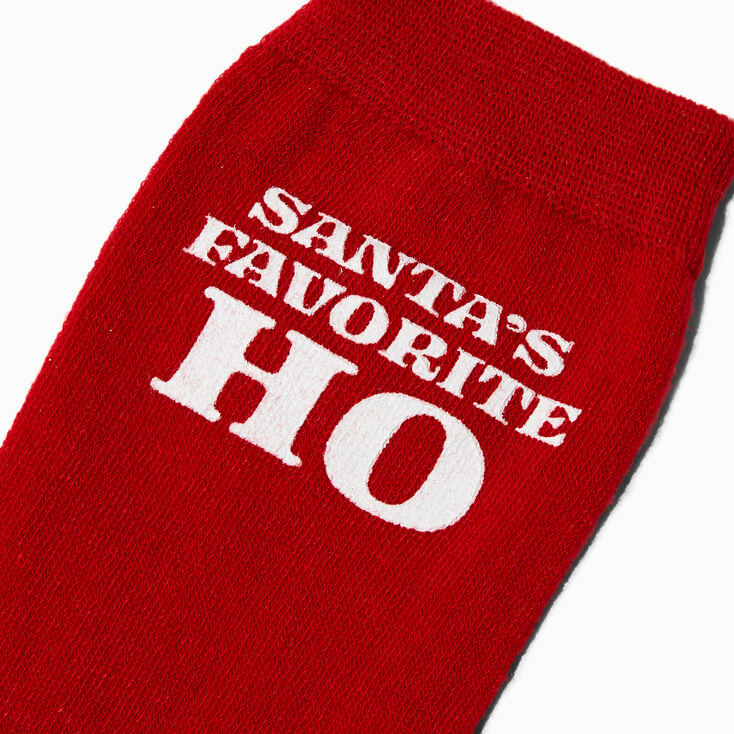 &quot;Santa&#39;s Favorite Ho&quot; Over The Knee Socks,