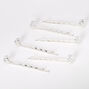 Silver Cubic Zirconia Oval-Cut Hair Pins - 6 Pack,