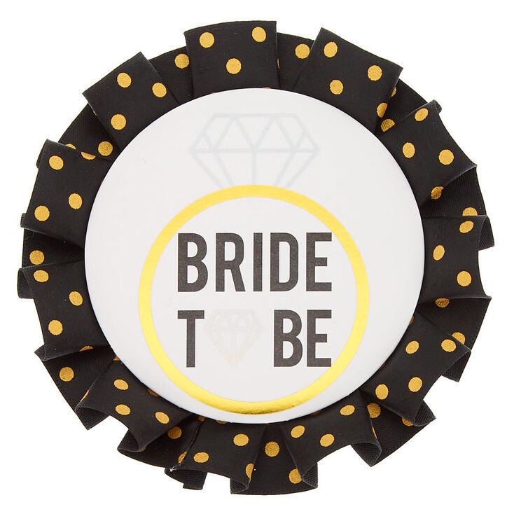 Bride to Be Polka Dot Button,