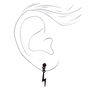 Mixed Metal Dangly Lightning Bolt Stud Earrings - 3 Pack,