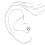 Gold Crown &amp; Heart Mixed Tragus Earrings - 3 Pack,