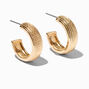 Gold Tire Print 20MM Hoop Earrings,