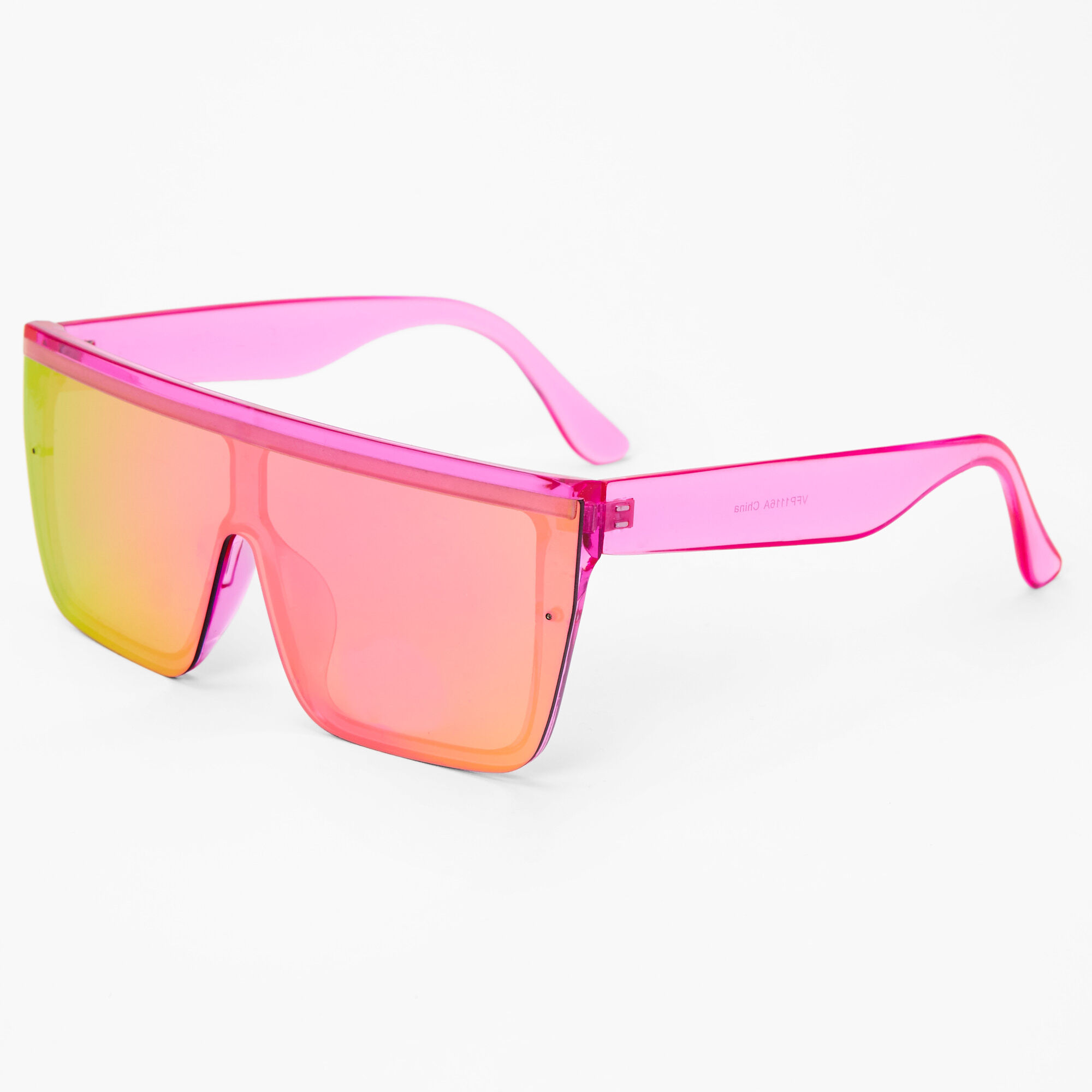 Neon Shield Sunglasses Pink Icing US