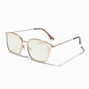 Solar Blue Light Reducing Golden Rim Clear Lens Frames,